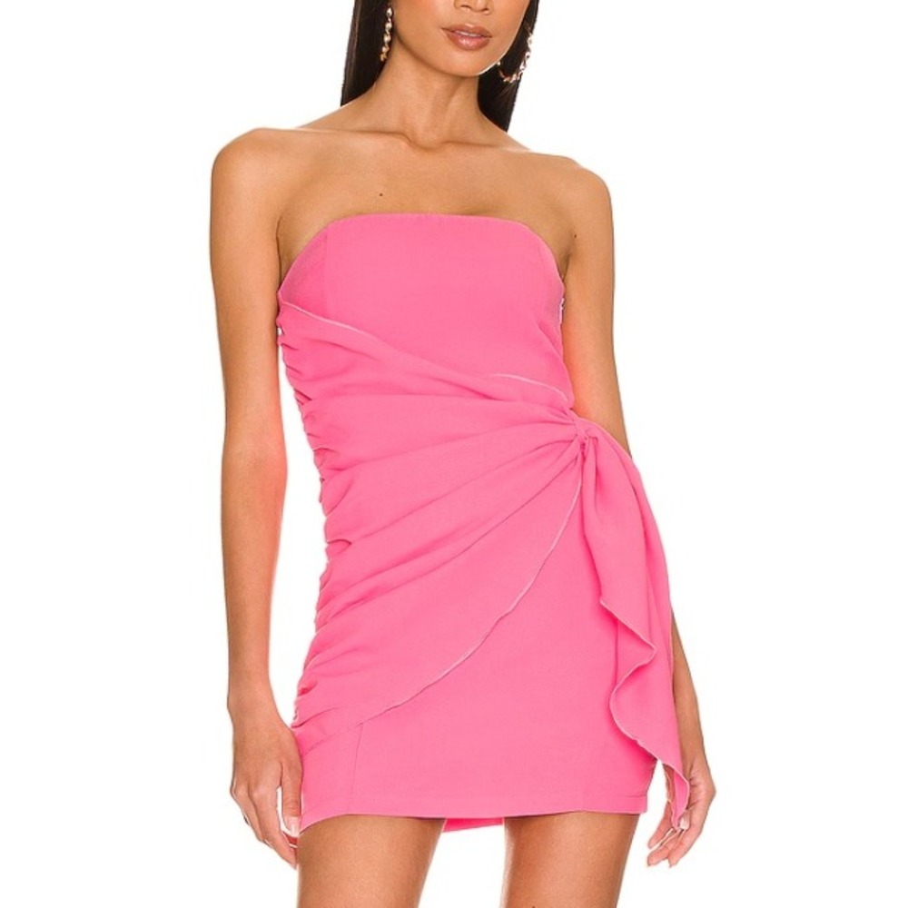 Superdown Andria Strapless Mini Dress in Pink sz M